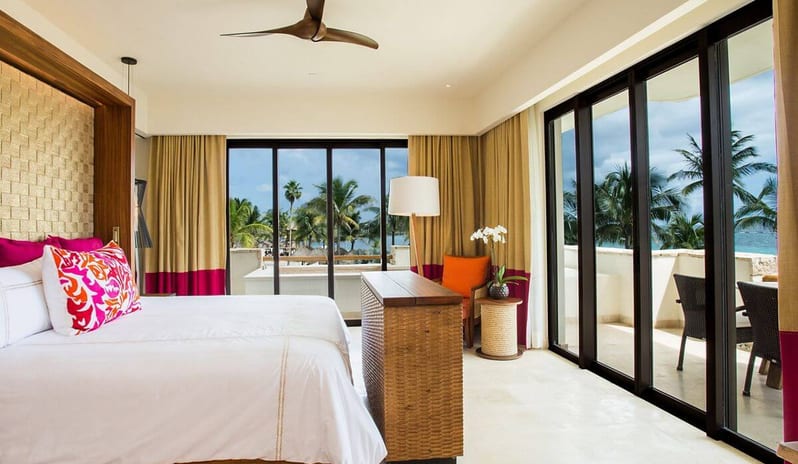 SECRETS AKUMAL ROMANCE MASTER SUITE OCEAN VIEW BEDROOM
